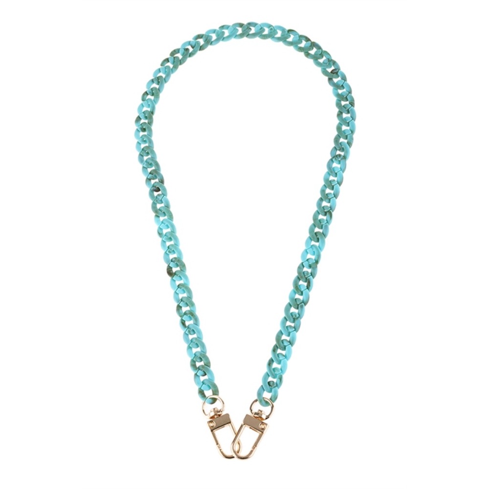 TURQUOISE CHAIN HOLDER FOR MASKS / SUNGLASSES